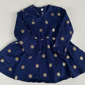 Tea Collection Blue and Golf Bishop Sleeve Sundress
